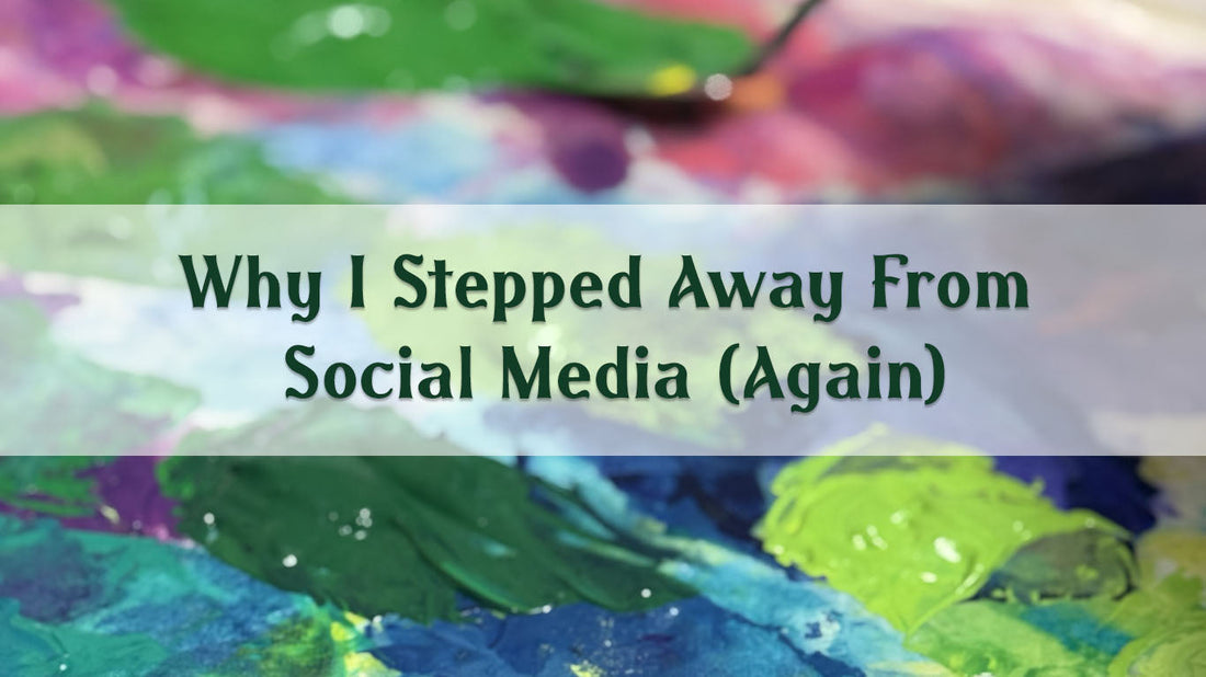 Why I stepped Away from Social Media Again - Artist mixing colors on a palette