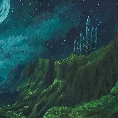 Moonlit Forest Passage - Original Acrylic Painting